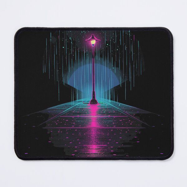 Item preview, streetlight writing poems on wet ground designed and sold by RetroWaveArtCo.