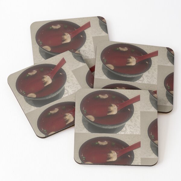 Item preview, Japanese Clear Soup with Mushrooms Art Print designed and sold by KaleChub.