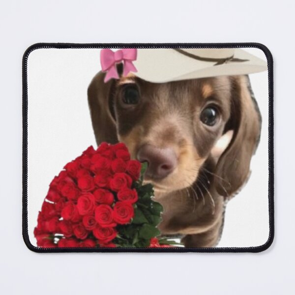 Item preview, Flirty Cowboy Puppy with Roses designed and sold by cezzarie.