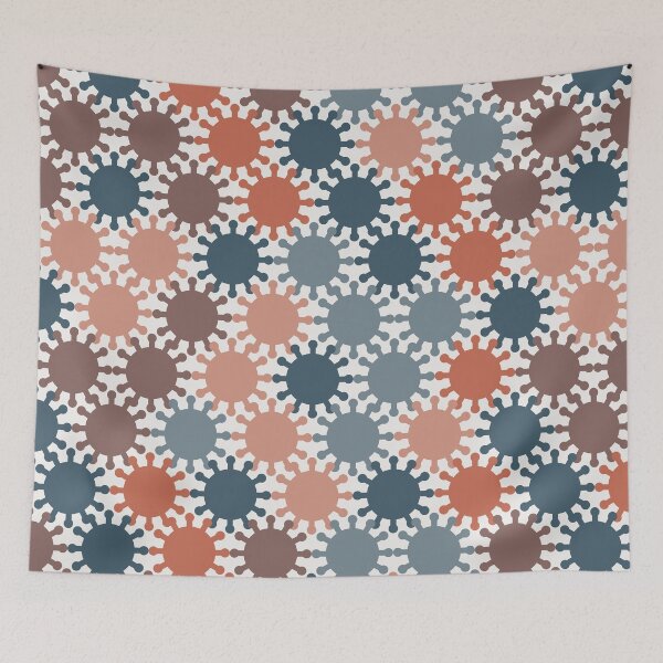 Item preview, Retro Spike Virus Seamless Pattern 005 designed and sold by TexSta.