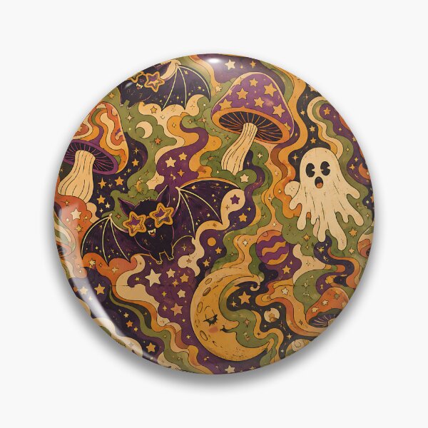 Item preview, Retro Groovy Space Ghost Cosmic Pattern designed and sold by Thai Vibe Studio.