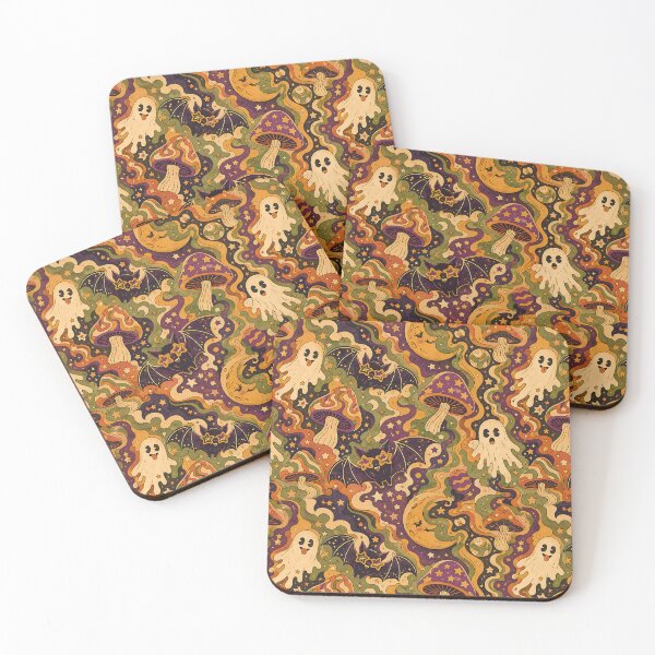 Item preview, Retro Groovy Space Ghost Cosmic Pattern designed and sold by Thai Vibe Studio.