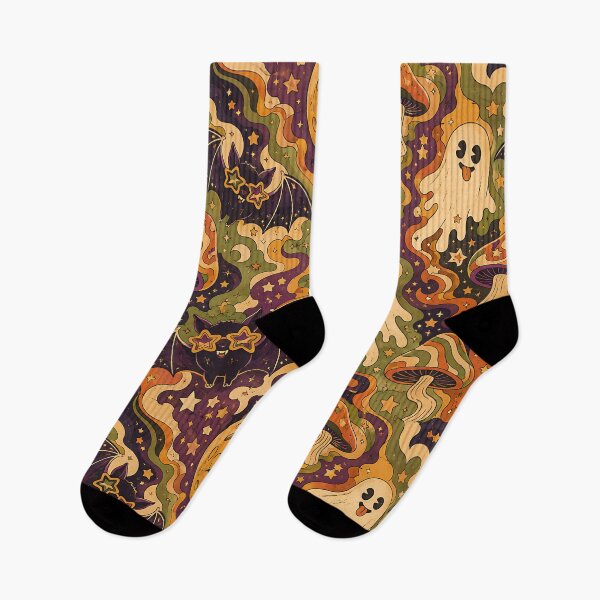 Item preview, Retro Groovy Space Ghost Cosmic Pattern designed and sold by Thai Vibe Studio.