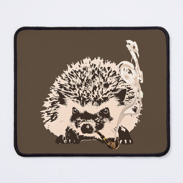 Item preview, Old Man Hedge - Sepia-Toned Hedgehog Smoking a Pipe designed and sold by LittleMissTyne.