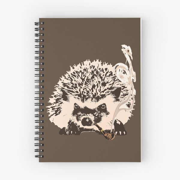 Item preview, Old Man Hedge - Sepia-Toned Hedgehog Smoking a Pipe designed and sold by LittleMissTyne.