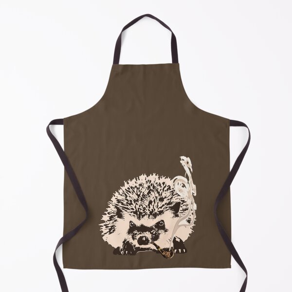 Item preview, Old Man Hedge - Sepia-Toned Hedgehog Smoking a Pipe designed and sold by LittleMissTyne.