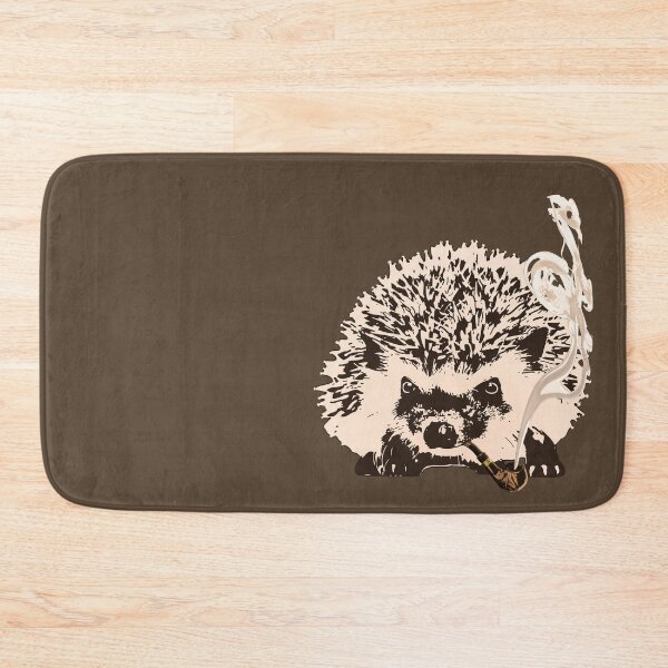 Item preview, Old Man Hedge - Sepia-Toned Hedgehog Smoking a Pipe designed and sold by LittleMissTyne.