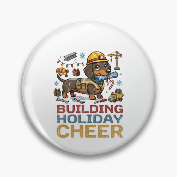 Item preview, Dachshund Engineer Christmas Building Holiday Cheer Vintage designed and sold by Sitred123.