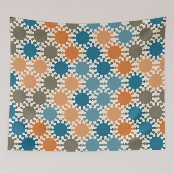 Item preview, Retro Spike Virus Seamless Pattern 006 designed and sold by TexSta.