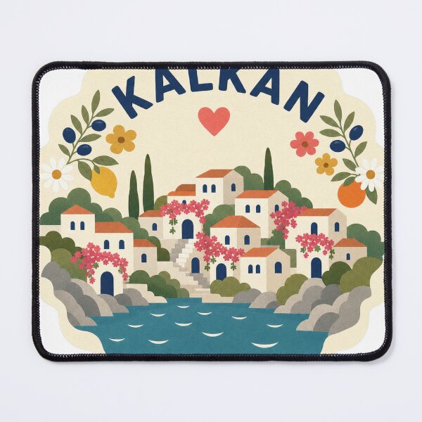 Item preview, Kalkan Turkey Travel Souvenir Modern Folk Art designed and sold by VisualArtsOasis.