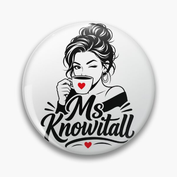 Item preview, Ms. Know It All funny sticker designed and sold by Mick G Designs.