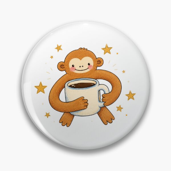 Item preview, Cute Monkey, Coffee Lover, Funny Monkey, Cozy Animal, Cute Coffee Lover Gift designed and sold by Quiajia.