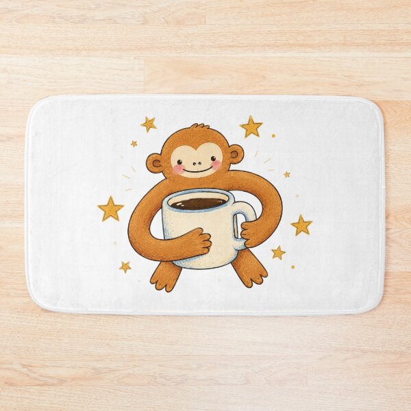 Item preview, Cute Monkey, Coffee Lover, Funny Monkey, Cozy Animal, Cute Coffee Lover Gift designed and sold by Quiajia.