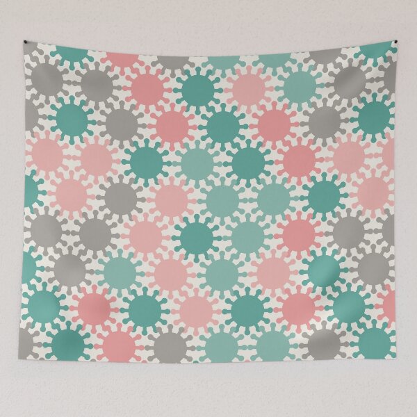 Item preview, Retro Spike Virus Seamless Pattern 007 designed and sold by TexSta.