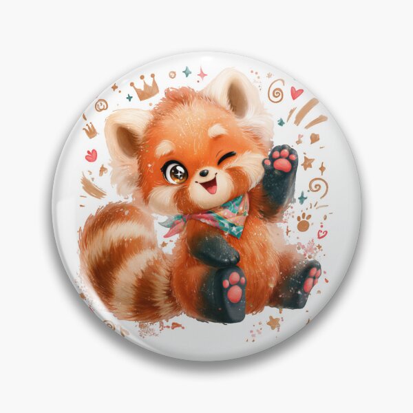 Item preview, Playful Happy Red Panda Watercolor Art designed and sold by Sunisa_BW.