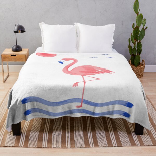 Item preview, Minimalist Flamingo Print, Coastal Art, Tropical Bird Poster, Beach Decor, Pink Ocean Illustration designed and sold by Studio pod Burom.