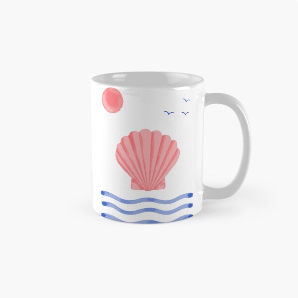 Item preview, Minimalist Seashell Print, Coastal Art, Beach Decor, Ocean Inspired Poster, Pastel Shell Illustration designed and sold by Studio pod Burom.