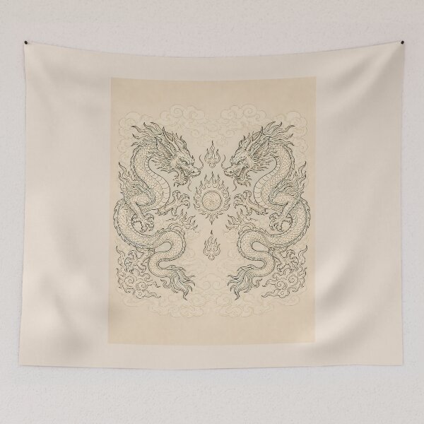 Item preview, Tran Dynasty Dragon: Two Dragons Flanking The Moon #2 designed and sold by Rising Drake.