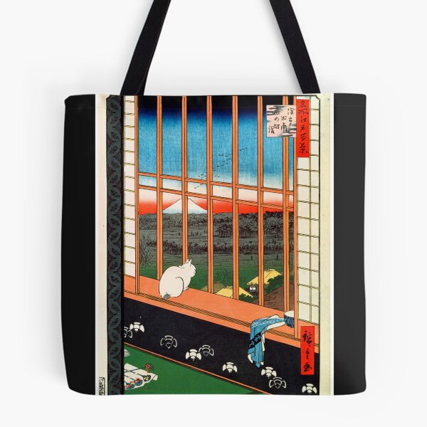 Item preview, A Cat Sitting on the Window Seat, 19th century Ando Hiroshige designed and sold by Blue  Robin.