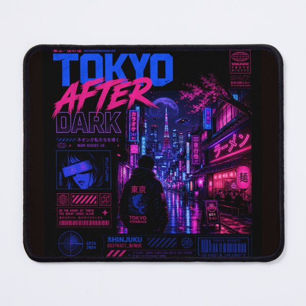 Item preview, Tokyo After Dark | Neon Cityscape Japanese Streetwear T-Shirt designed and sold by rushaib.