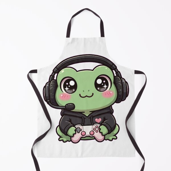 Item preview, Cute Frog Gamer With Headset - Kawaii Lo-Fi Frog - Cozy Gaming Frog designed and sold by Petringo.