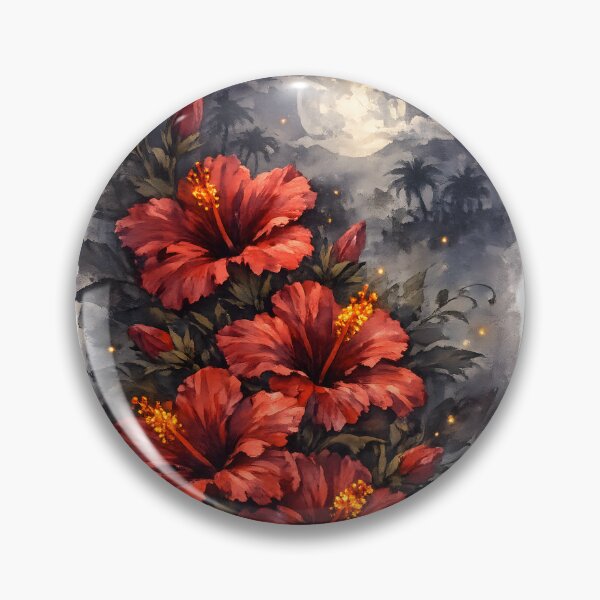 Item preview, Copy of Halloween Coral Hibiscus | Tropical Botanical Watercolor designed and sold by Nolmo.