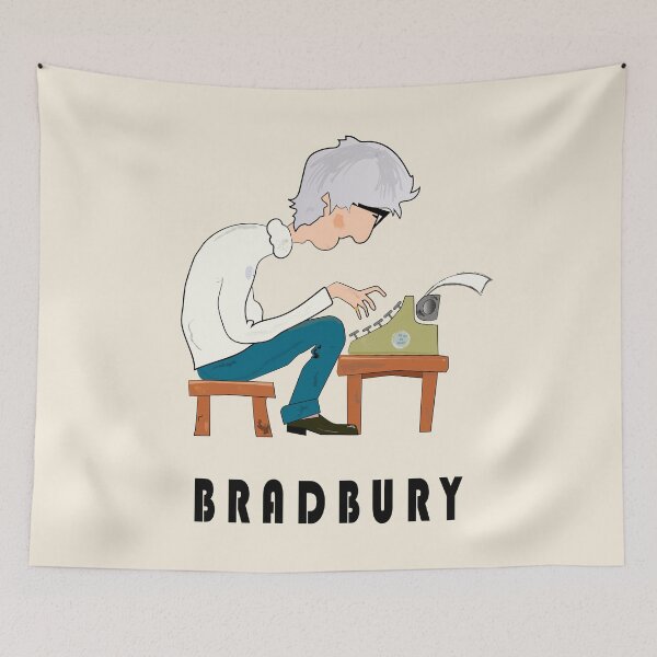Item preview, Ray Bradbury – Writer at the Typewriter | Literary & Sci-Fi Design designed and sold by FULLER FACTORY.