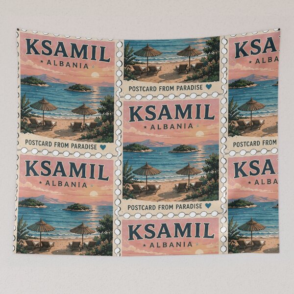Item preview, Ksamil Stamp designed and sold by yunamaliskova.
