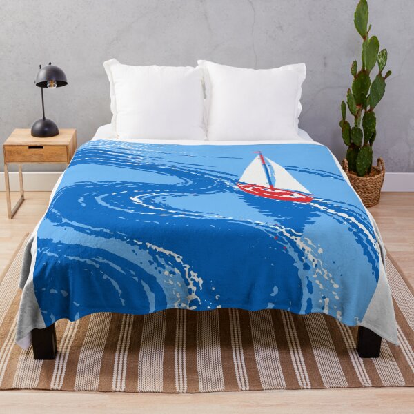 Item preview, Sailboat Waves Print designed and sold by Studio pod Burom.