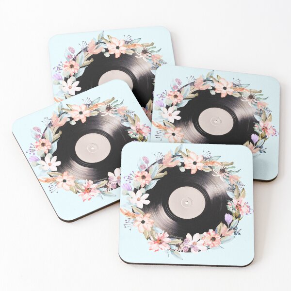 Item preview, Disco vinyl retro flower sticker designed and sold by DesignPMG.