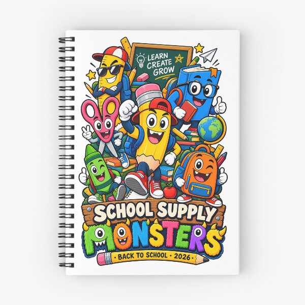 Item preview, School Supply Monsters – Cute Back to School Design for Kids designed and sold by karamram.