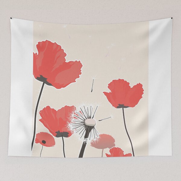 Item preview, Red Poppies Floral Art Print designed and sold by Studio pod Burom.