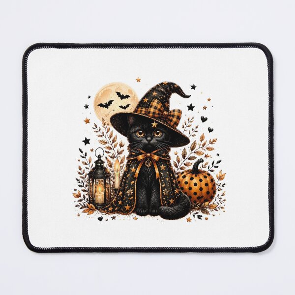 Item preview, Cute Black Cat Ghost Halloween Leopard Print Bow Costume designed and sold by AlongTimber.
