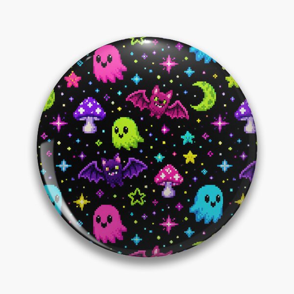 Item preview, Retro Pixel Art Cosmic Ghost Pattern designed and sold by Thai Vibe Studio.