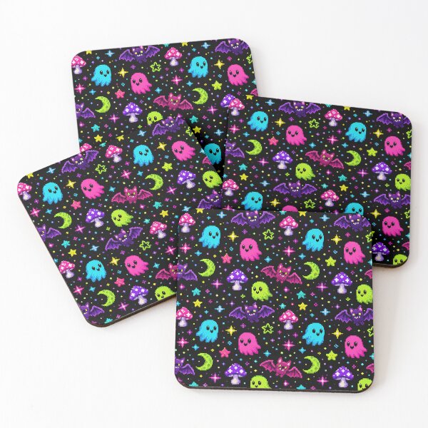 Item preview, Retro Pixel Art Cosmic Ghost Pattern designed and sold by Thai Vibe Studio.