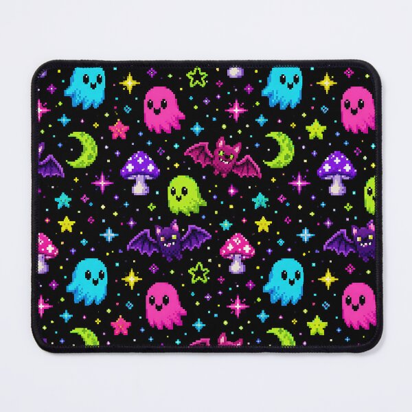 Item preview, Retro Pixel Art Cosmic Ghost Pattern designed and sold by Thai Vibe Studio.