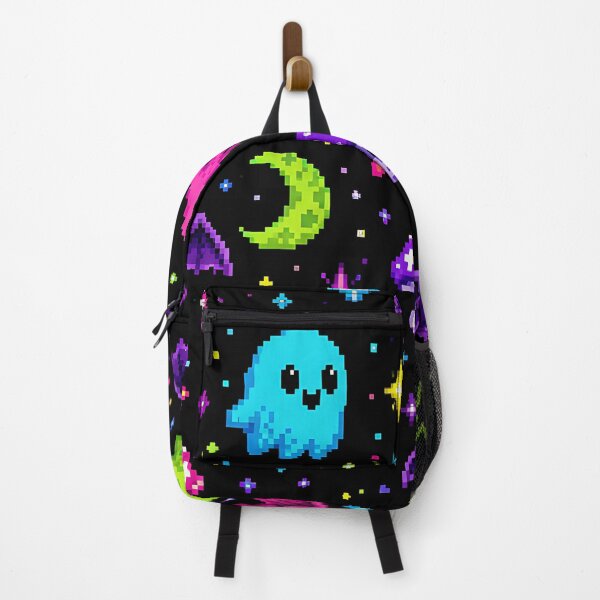 Item preview, Retro Pixel Art Cosmic Ghost Pattern designed and sold by Thai Vibe Studio.