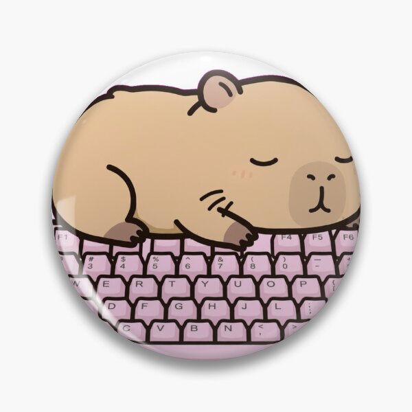 Item preview, Cute Capybara Sleeping On Gaming Keyboard - Kawaii Capybara Gamer - Cozy AFK designed and sold by Petringo.