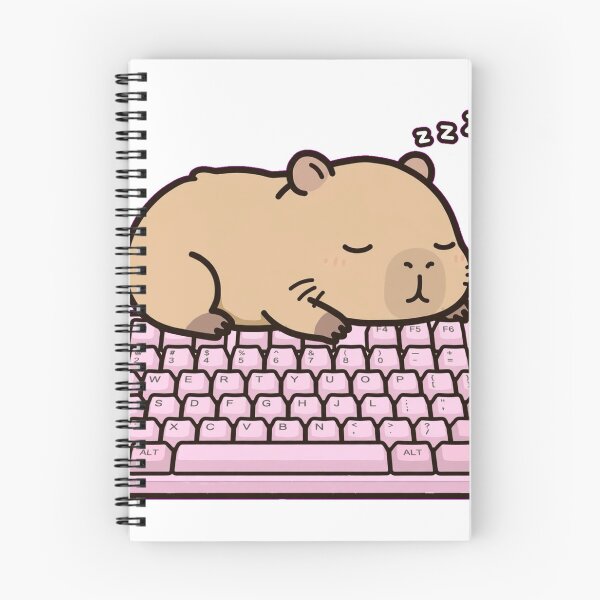 Item preview, Cute Capybara Sleeping On Gaming Keyboard - Kawaii Capybara Gamer - Cozy AFK designed and sold by Petringo.