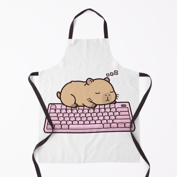 Item preview, Cute Capybara Sleeping On Gaming Keyboard - Kawaii Capybara Gamer - Cozy AFK designed and sold by Petringo.