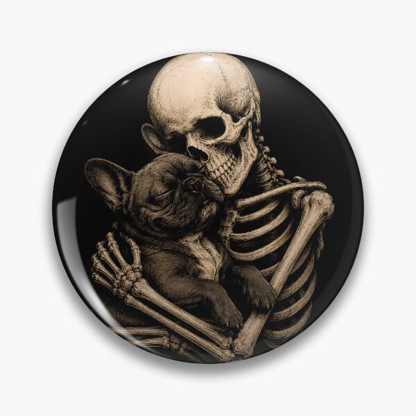 Item preview, Skeleton and French Bulldog Embrace Design Halloween designed and sold by rafaeltto.