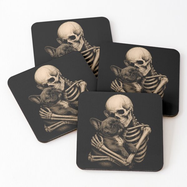Item preview, Skeleton and French Bulldog Embrace Design Halloween designed and sold by rafaeltto.