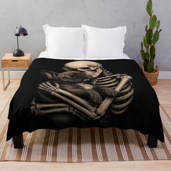 Item preview, Skeleton and French Bulldog Embrace Design Halloween designed and sold by rafaeltto.