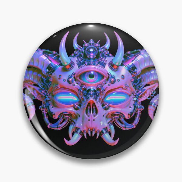 Item preview, Futuristic cyberpunk skull digital art designed and sold by folskullyz.