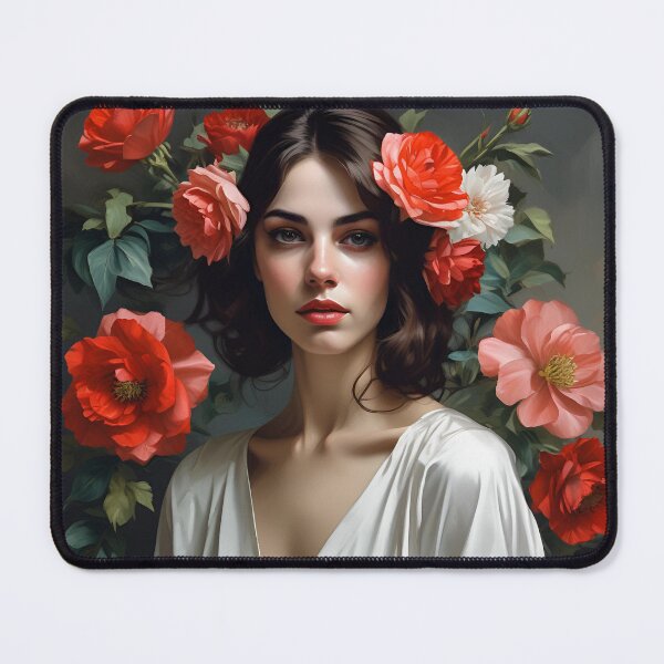 Item preview, Woman with flowers image designed and sold by MK26Designs.