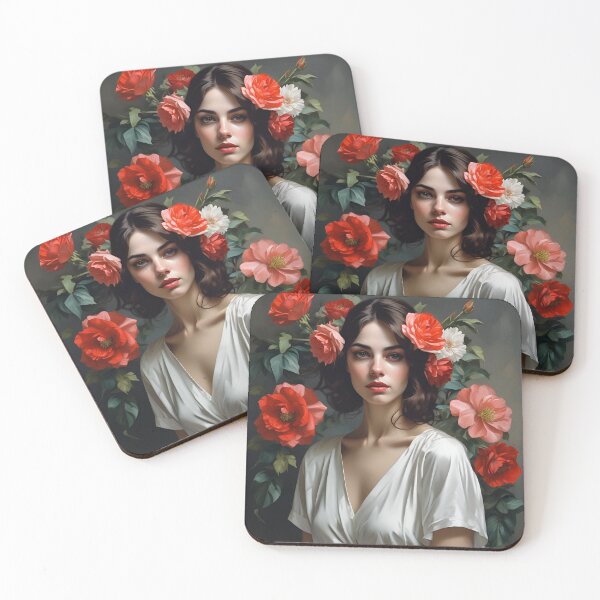 Item preview, Woman with flowers image designed and sold by MK26Designs.