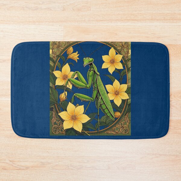 Item preview, Mantid Insect And Yellow Jasmine Flowers designed and sold by taiche.