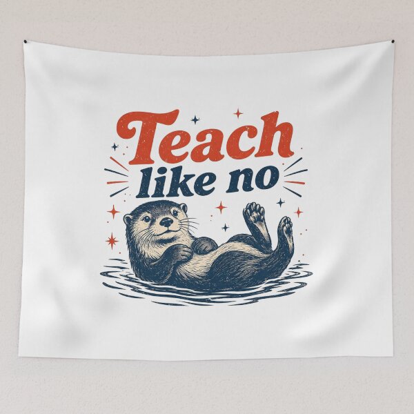 Item preview, Teacher Otter, Funny Teacher, Sea Otter Lover Teacher Gift, Retro Back To School Teacher School designed and sold by Quiajia.