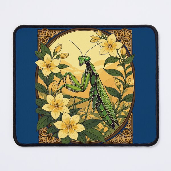 Item preview, Mantis And Yellow Jasmine Flowers designed and sold by taiche.