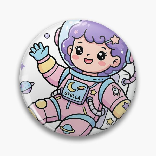 Item preview, Stella the Astronaut Floating in Space - Kawaii Chibi designed and sold by fuhadislam.